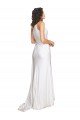 Shop One Shoulder Floor Length Silky Satin Wedding Dress with Side Slit Sydney