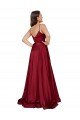 Shop Deep V-Neck Sweetheart Long Formal Silky Satin Bridesmaid Dress / Prom Dress with Thigh High Slit Sydney