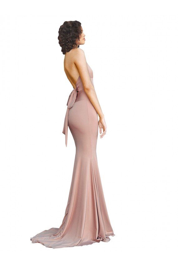 Shop Deep V-Neck Mermaid Low Back Long Formal Spandex Bridesmaid Dress / Prom Dress Sydney