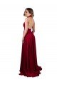 Shop A-Line Halter Plunge V-Neckline Open Back Formal Spandex Bridesmaid Dress / Prom Dress with Slit Sydney