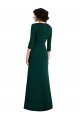 Shop Floor Length 3/4 Sleeves V-Back Draped Wrap Formal Maxi Spandex Bridesmaid Dress / Prom Dress Sydney