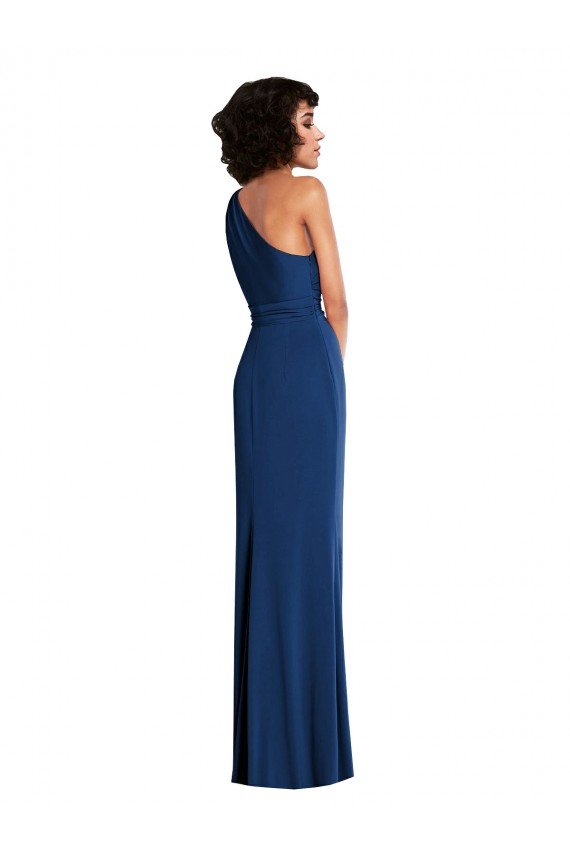 Shop Grecian Inspired One Shoulder Twist Draped Maxi Spandex Bridesmaid Dress / Prom Dress Sydney