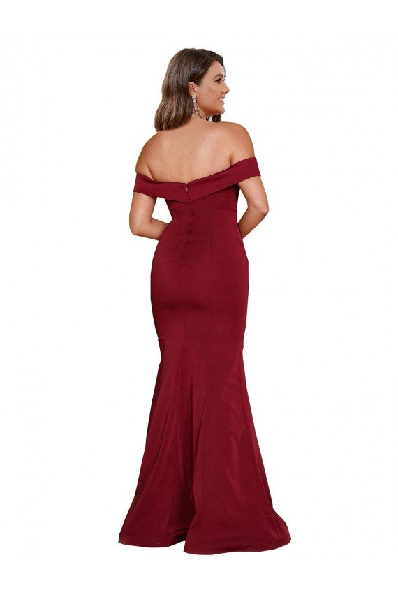 Shop Off Shoulder Sleeves Sweetheart Neckline Long Formal Spandex Bridesmaid Dress / Prom Dress Sydney