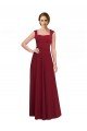 Shop Square Neck Subtle Cap Sleeeves Crepe Bridesmaid Dress / Prom Dress Sydney