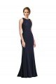 Shop High Neck Sheath Long Crepe Bridesmaid Dress / Prom Dress Sydney