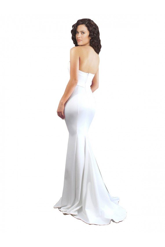 Shop Sweetheart Strapless High Neck Long Formal Crepe Bridesmaid Dress / Prom Dress Sydney