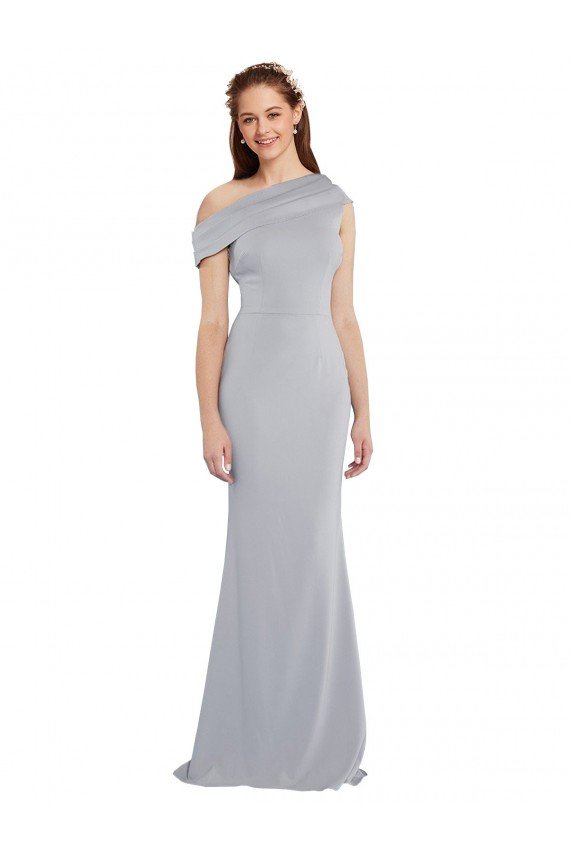 Shop Off the Shoulder Asymmetrical Mermaid Formal Crepe Bridesmaid Dress / Prom Dress Sydney