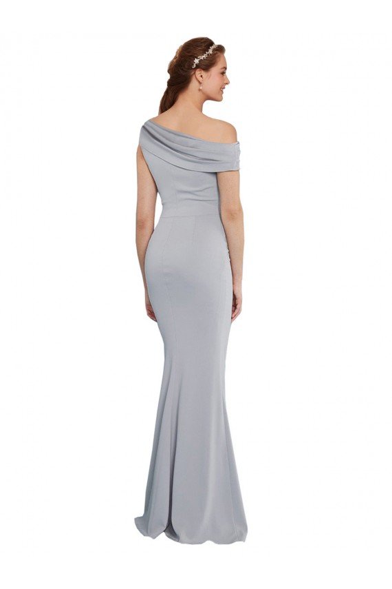 Shop Off the Shoulder Asymmetrical Mermaid Formal Crepe Bridesmaid Dress / Prom Dress Sydney
