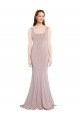 Shop Sleeveless Scoop Neck Fully Lined Formal Crepe Bridesmaid Dress / Prom Dress Sydney