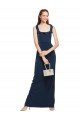 Shop Scoop Neck with Ruffles Long Formal Crepe Bridesmaid Dress / Prom Dress with Back Slit Sydney
