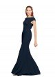 Fit and Flare Long Formal Crepe Bridesmaid Dress / Prom Dress with Tie Open Back Sydney