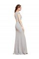 Fit and Flare Long Formal Crepe Bridesmaid Dress / Prom Dress with Tie Open Back Sydney