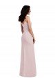 Shop Spaghetti Strap V Back Formal Crepe Bridesmaid Dress / Prom Dress with Front Slit Sydney
