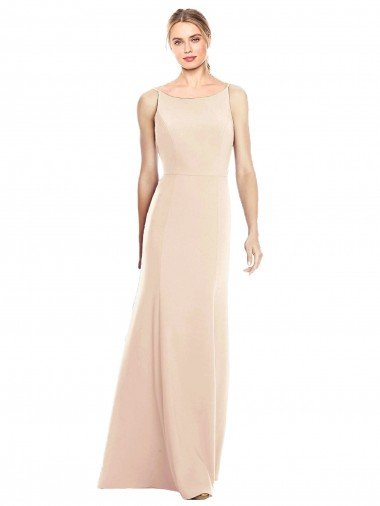 V-Spaghetti Strap Open Back Bateau Neck Trumpet Bridesmaid Dress / Prom Dress Sydney