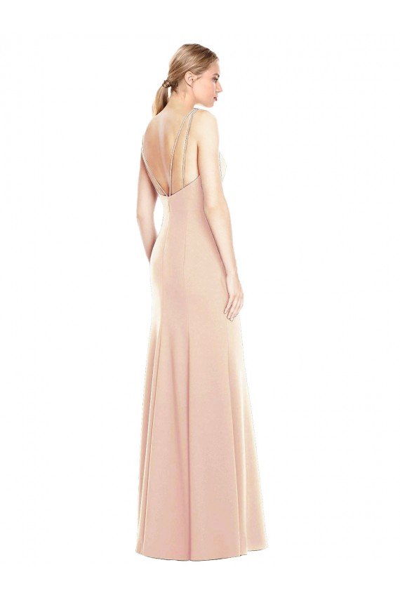 V-Spaghetti Strap Open Back Bateau Neck Trumpet Bridesmaid Dress / Prom Dress Sydney