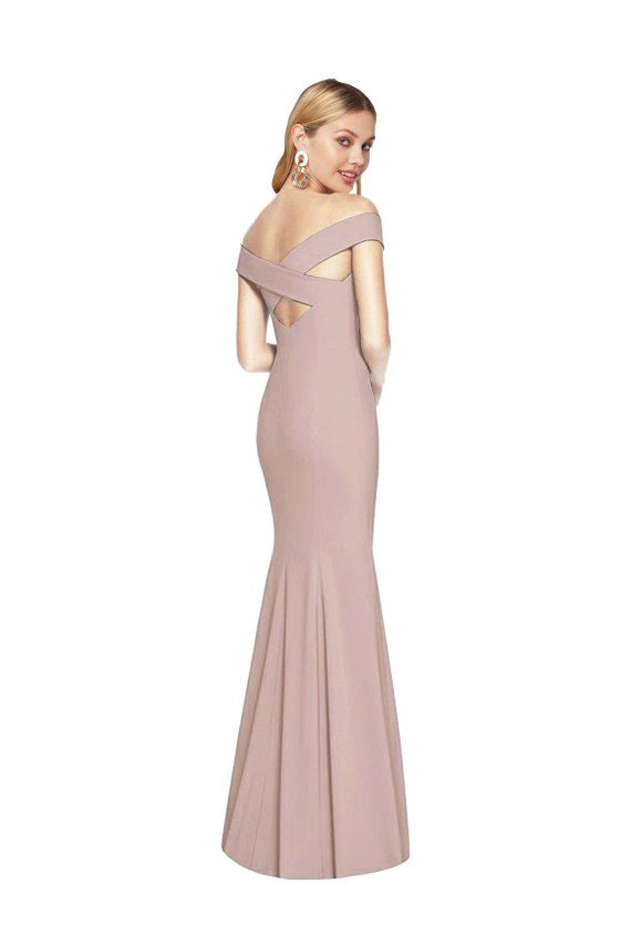 Shop Off the Shoulder Criss Cross Back Trumpet Bridesmaid Dress / Prom Dress Sydney