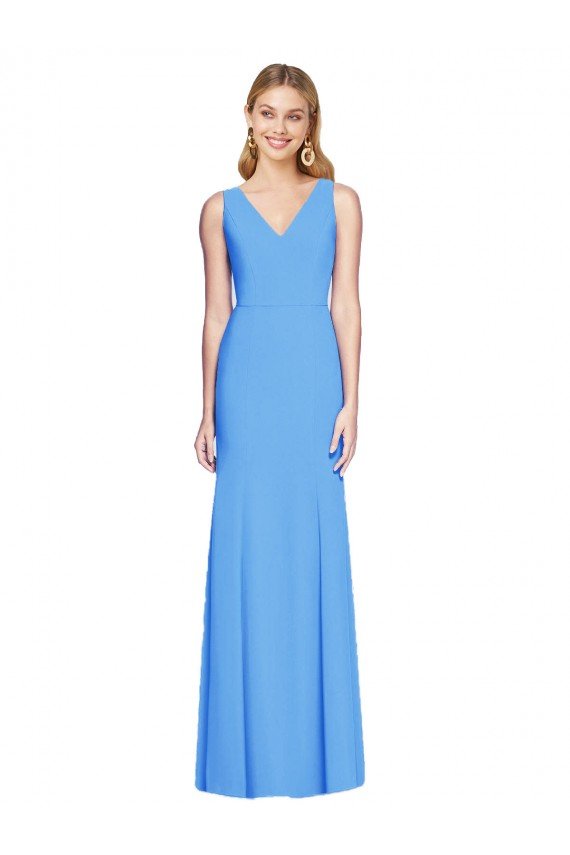 Flattering Trumpet Long Sleeveless Bridesmaid Dress / Prom Dress with Open Back Sydney
