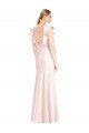 Shop Ruffle Cap Sleeves Open Back Trumpet Bridesmaid Dress / Prom Dress Sydney