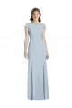 Shop Bateau Neck Cap Sleeves Open Back Trumpet Bridesmaid Dress / Prom Dress Sydney