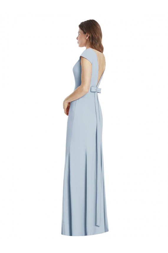 Shop Bateau Neck Cap Sleeves Open Back Trumpet Bridesmaid Dress / Prom Dress Sydney