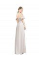 Shop Double Ruffle Flounce Sleeves Formal Crepe Bridesmaid Dress / Prom Dress with Slit Sydney