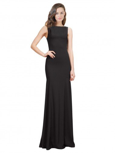 Shop Sleeveless Bateau Neckline Crepe Bridesmaid Dress / Prom Dress with Twist Back Sydney