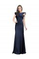 Shop Sleeveless Crepe Bridesmaid Dress / Prom Dress with Cascading Ruffle and Keyhole Back Sydney