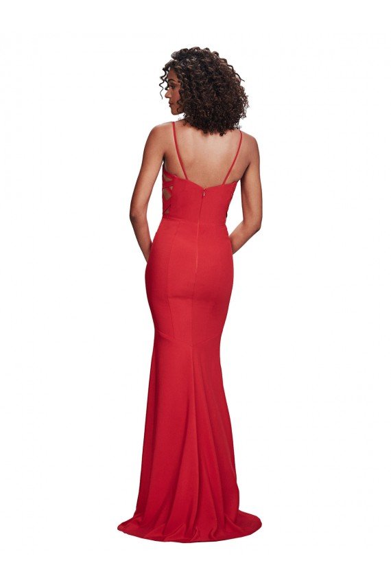 Shop Spaghetti Strap Slip Neckline Formal Crepe Bridesmaid Dress / Prom Dress Sydney