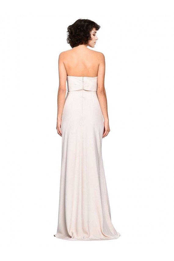 Shop Strapless Crepe Fitted Bridesmaid Dress / Prom Dress with Twist Bow Sydney