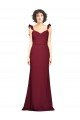 Shop Crepe Slip Bridesmaid Dress / Prom Dress with Ruffled Straps Sydney