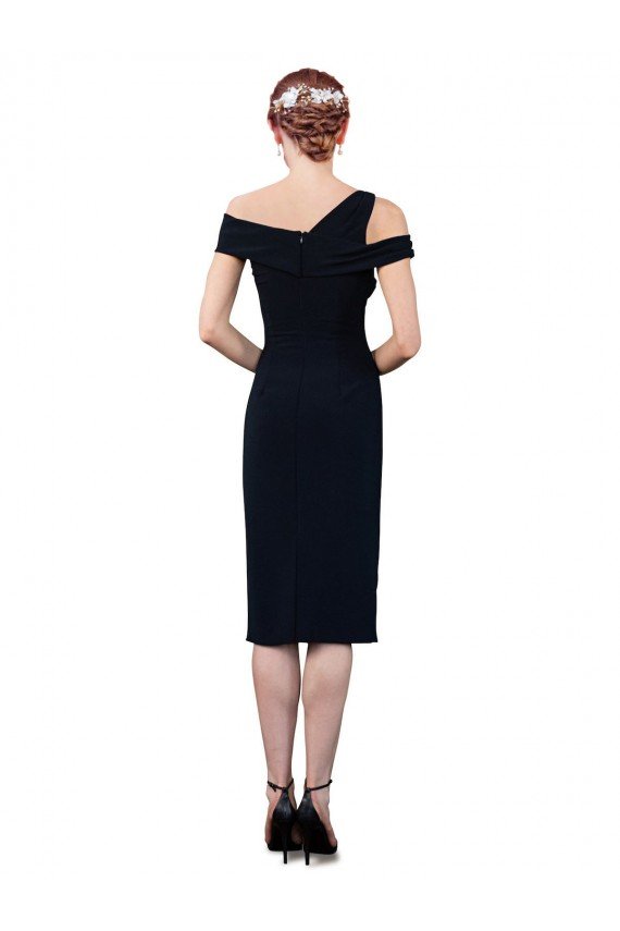 Shop Draped Cross Shoulder Stretch Formal Crepe Cocktail Dress / Homecoming Dress Sydney