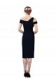 Shop Draped Cross Shoulder Stretch Formal Crepe Cocktail Dress / Homecoming Dress Sydney