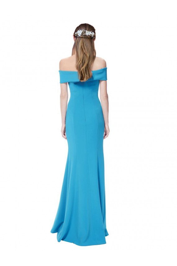 Shop Off the Shoulder Formal Crepe Bridesmaid Dress / Prom Dress with Fitted Silhouette Sydney