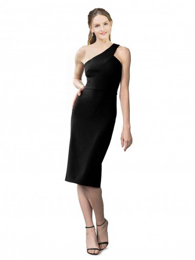 Shop One Shoulder Short Formal Crepe Cocktail Length Bridesmaid Dress / Prom Homecoming Dress Sydney