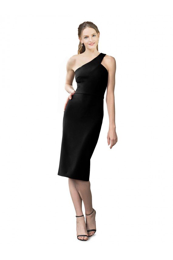 Shop One Shoulder Short Formal Crepe Cocktail Length Bridesmaid Dress / Prom Homecoming Dress Sydney