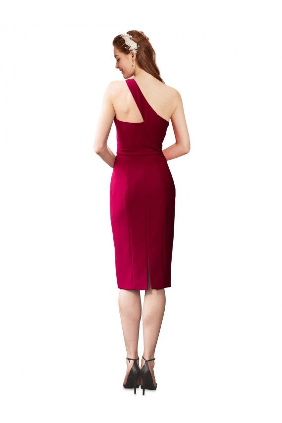 Shop One Shoulder Short Formal Crepe Cocktail Length Bridesmaid Dress / Prom Homecoming Dress Sydney
