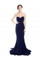 Shop Strapless Sweetheart Neckline Crepe Bridesmaid Dress / Prom Dress with Satin Waistband Sydney