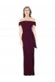 Shop Off the Shoulder Long Formal Crepe Bridesmaid Dress / Prom Dress with Waist Tie Sydney
