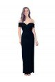 Shop Off the Shoulder Long Full Length Formal Crepe Bridesmaid Dress / Prom Dress with Side Split Sydney