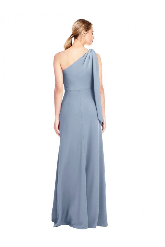 Shop Draped Flutter Sleeves One Shoulder Stretch Formal Crepe Bridesmaid Dress / Prom Dress Sydney