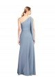 Shop Draped Flutter Sleeves One Shoulder Stretch Formal Crepe Bridesmaid Dress / Prom Dress Sydney