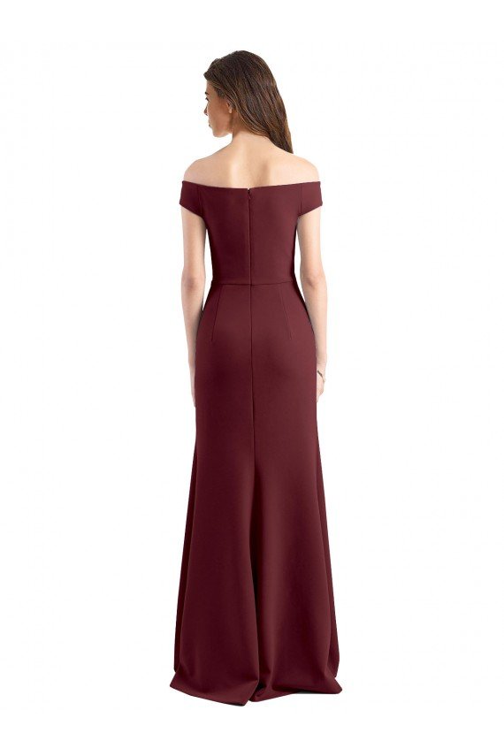 Shop Off the Shoulder Fit and Flare Stretch Crepe Bridesmaid Dress / Prom Dress Sydney