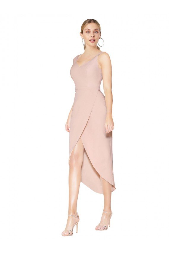 Shop Knee Length Short Formal Crepe Bridesmaid Dress / Prom Dress Sydney