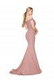 Shop Off the Shoulder Sweetheart Long Sweep Train Formal Crepe Bridesmaid Dress / Prom Dress Sydney