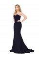 Shop Sweetheart High Neck Sweep Train Sleeveless Formal Crepe Bridesmaid Dress / Prom Dress Sydney