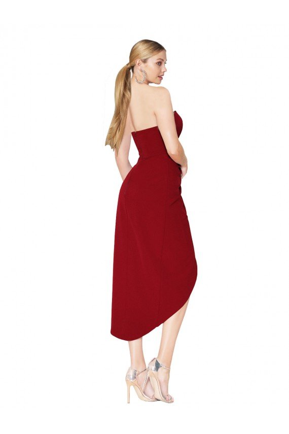 Shop Cocktail Length Sweetheart Mermaid Wrap Formal Crepe Bridesmaid Dress / Prom Dress Sydney