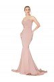 Shop Sweep Train Sweetheart Long Mermaid Formal Crepe Bridesmaid Dress / Prom Dress Low Back Sydney