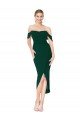 Shop Off the Shoulder Knee Length Formal Crepe Short Cocktail Wrap Bridesmaid Dress / Prom Dress Sydney