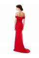 Shop Off the Shoulder Chapel Train Formal Crepe Bridesmaid Dress / Prom Dress with Thigh-High slit Sydney