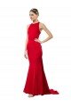 Shop High Neck Mermaid Open Back Formal Crepe Maxi Bridesmaid Dress / Prom Dress with Train Detail Sydney